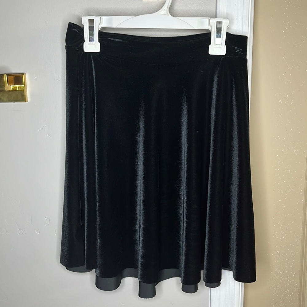 Mint Condition Blackmilk skater skirt crushed black velvet